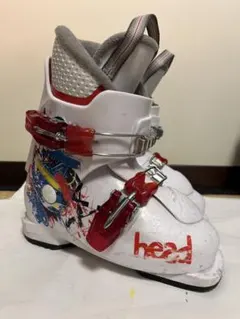 子ども用スキーブーツ head 白/赤　19/19.5cm ソールサイズ231㎜
