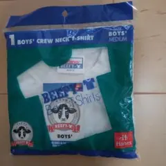 デッドストック　90s ヘインズ　BOY'S BEEFY Tシャツ　ホワイト　M