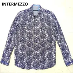 INTERMEZZO 花柄 総柄 長袖 シャツ