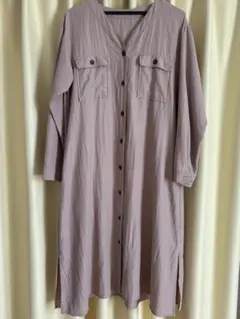 groveボタン付きシャツワンピース