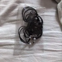 黒の編み込みヘアゴム セット