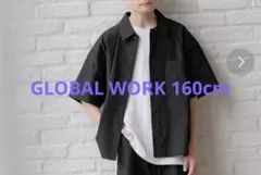 GLOBAL WORK 半袖シャツ ブラック 160cm
