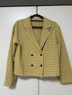 MOUSSY チェック柄ダブルブレストジャケットのサムネイル