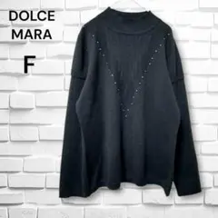 DOLCE MARA ITALY ◆ウールニットセーター(F)長袖　無地黒