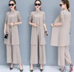 ニット 3点セット セットアップ 上下セット ジャケット 通勤 オフィス 春秋冬