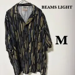 BEAMS LIGHTS 半袖シャツ 総柄 オープンカラー M ブラウン系のサムネイル