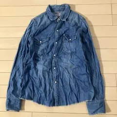 2.6 BLUE BLUE ブルーブルー デニムウエスタンシャツ ブルー 1