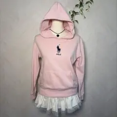 グランジy2k平成ギャル ポロラルフローレンビックポニーパーカー　キッズL