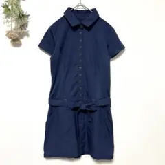 ナイキゴルフ｜半袖ストレッチワンピース｜ゴルフウェア｜リボン｜ネイビー｜Mのサムネイル