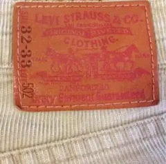 Levi's 502 コーデュロイ 革パッチ ベージュ w32 リーバイス