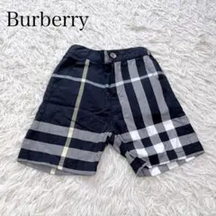 美品✨Burberry ノバチェック 半ズボン ベビー 80 ネイビー 三陽商会のサムネイル