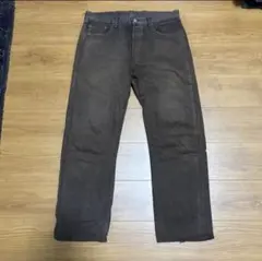 90sユーロリーバイス フランス製501 後染めブラウン　34×36表記