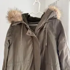 【LOWRYSFARM】ファー付き モッズコート カーキ