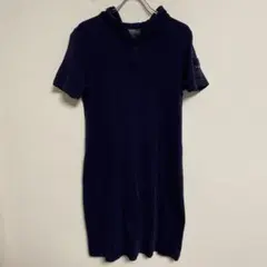POLO RALPH LAUREN フード付 ネイビー 半袖ワンピース Mのサムネイル