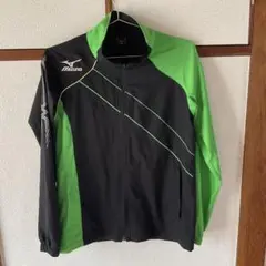 Mizuno ウィンドブレーカー XS ブラック/グリーン