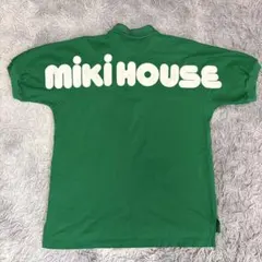 90‘s miki HOUSE ミキハウス バックロゴ 半袖 ポロシャツ M
