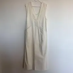 ホワイトデニムジャンパースカート