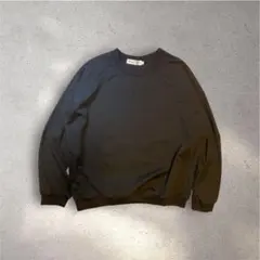 シンプル オーバーサイズ 古着 無地 スウェット ブラック