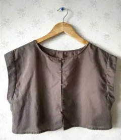 ☆GRL グレイル ショート丈 ベスト ビスチェ ブラウン Мサイズ☆