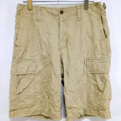 カーゴ ハーフパンツ ショーツ ベージュ コットン 多ポケット 32のサムネイル