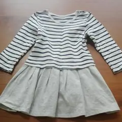 ユニクロ ワンピース チュニック ボーダー 100