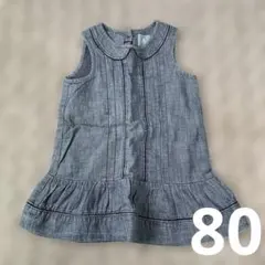 Gap ベビー 80 ノースリーブ ワンピース デニムのサムネイル