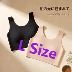 シームレスブラ 2枚セット Lサイズ ノンワイヤー