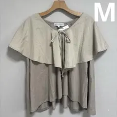 【SEASON REASON】M 新品未使用　しまむら　トップス　半袖　ベージュ