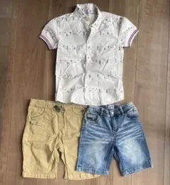 【3点セット】半袖シャツ1点とショートパンツ2点　116cm mayoral
