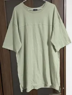 Sweet Fleur バックボタン Tシャツ 半袖 ライトグリーン 4L