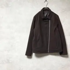 アーバンリサーチアイテムズ　ウール　ライダースジャケット　毛皮　茶色　秋冬　Sのサムネイル