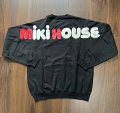［新品］mikiHOUSE ブラック トレーナーSサイズ ジュニア 大人