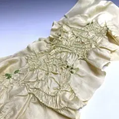 夏物セール‼️新品未使用品‼️夏物絽本絞り加工帯揚げ　クリームイエローx黄緑