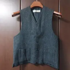 【美品】D'URBAN ダーバン ツイード ウール ベスト ジレ 日本製