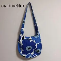 marimekko ウニッコ柄 ショルダーバッグ 花柄 総柄 ブルー