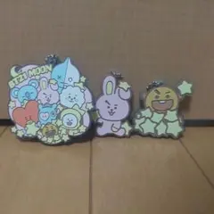 BT21　ラバーキーホルダー3個セット
