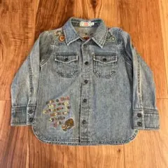 刺繍付きライトブルーデニムジャケット