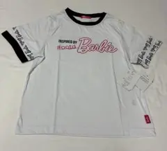 Barbie 半袖 Tシャツ ホワイト ロゴプリント