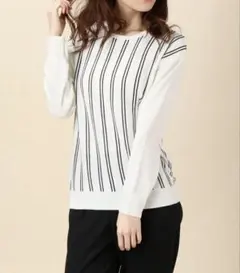 SPINKLE ストライプ長袖トップス　M