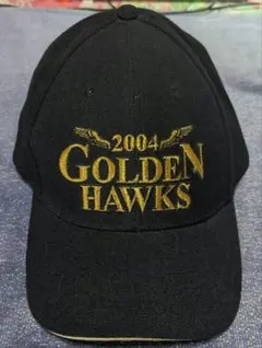 2004 GOLDEN HAWKS 刺繍 キャップ ブラック ソフトバンク - メルカリ