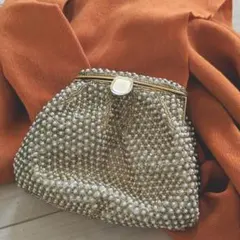 【美品】ビーズ　パーティバック