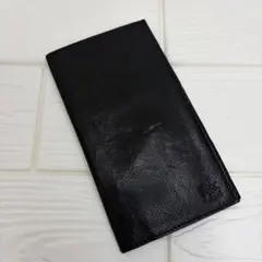 IL BISONTE 長財布 ブラック 薄型 レザー 本革