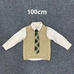 H&M キッズ フォーマル ベスト シャツ ネクタイ 3点セット 100cm