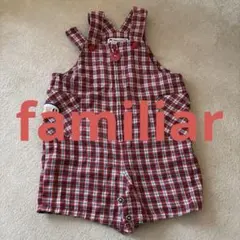 旧タグ　Fami & Lia チェック柄ロンパース 80