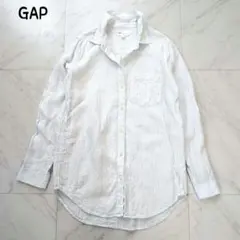 GAP ストライプ ライトブルー リネン100%のサムネイル