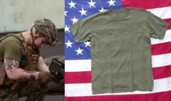 米軍実物 未使用 USMC OD Ｔ−シャツ L　Comfort 　TS967のサムネイル