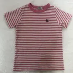 ミキハウス ボーダー Tシャツ　半袖　ダブルB ピンク　男女兼用