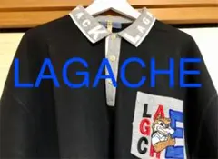 ★超激レア★ LAGACHA 半袖 ポロシャツ 52 黒 ★高品質・お値打ち品★