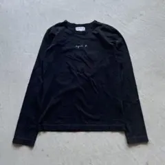 90s agnes b. black l/s 黒 ブラック ロンt 白タグ