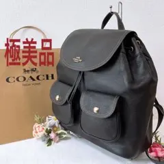 【希少★極美品】COACH リュックサック バックパック 黒 男女兼用 大容量